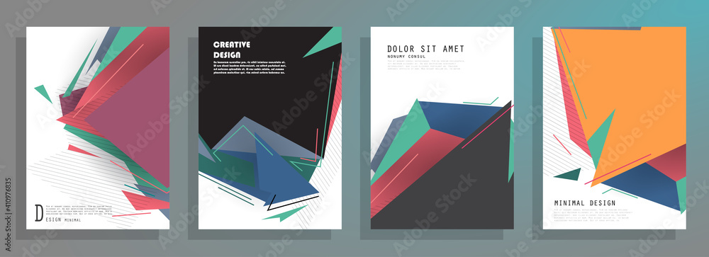 Modern abstract covers set, Modern colorful wave liquid flow poster. Cool gradient shapes composition, vector covers design.