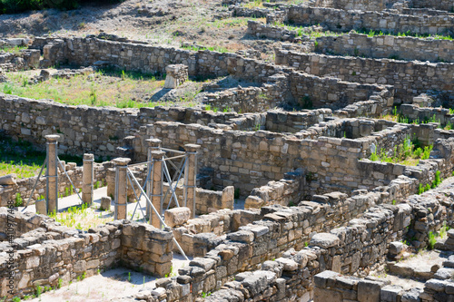 Ruins of ancient city of Kameiros on the Greek island of Rhodes in Dodekanisos archipelago. Ancient Kamiros photo