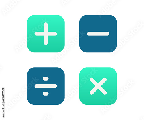math calculate accounting single isolated icon with gradient style