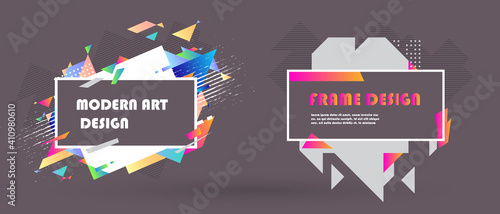 Abstract geometric background, combination of different geometric shapes
