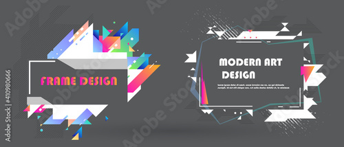 Wallpaper Mural Abstract geometric background, combination of different geometric shapes Torontodigital.ca