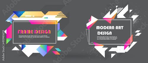 Abstract geometric background, combination of different geometric shapes