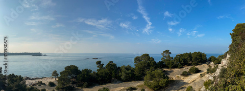 panoramic sea view from the top of the mountain © Cocosss