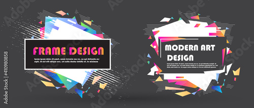 Abstract geometric background, combination of different geometric shapes