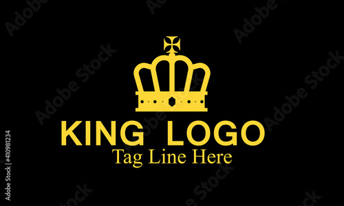 crown logo emblem king logo design.