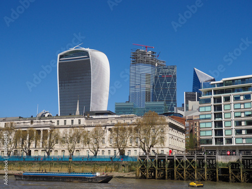 the walkie Talkie building in London with the river Thames and Old Billingsgate market in the foreground photo