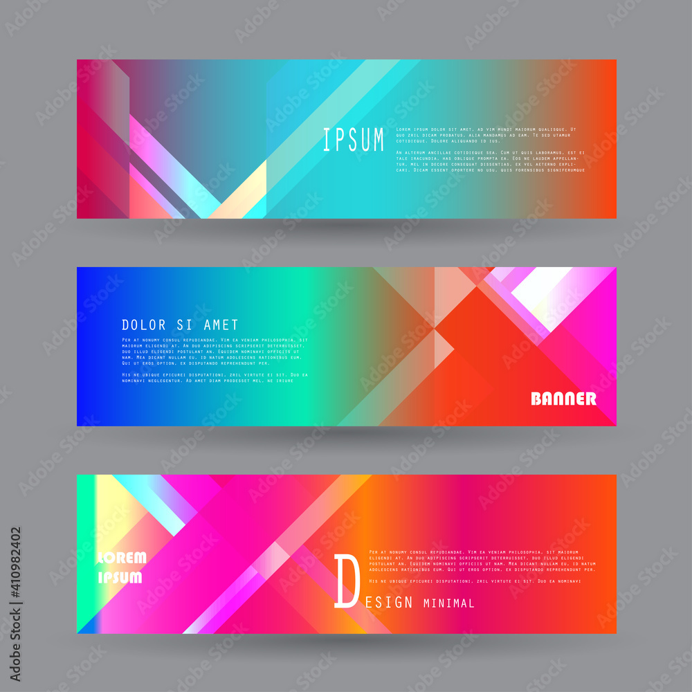 Fototapeta premium Vector horizontal banner template, abstract design