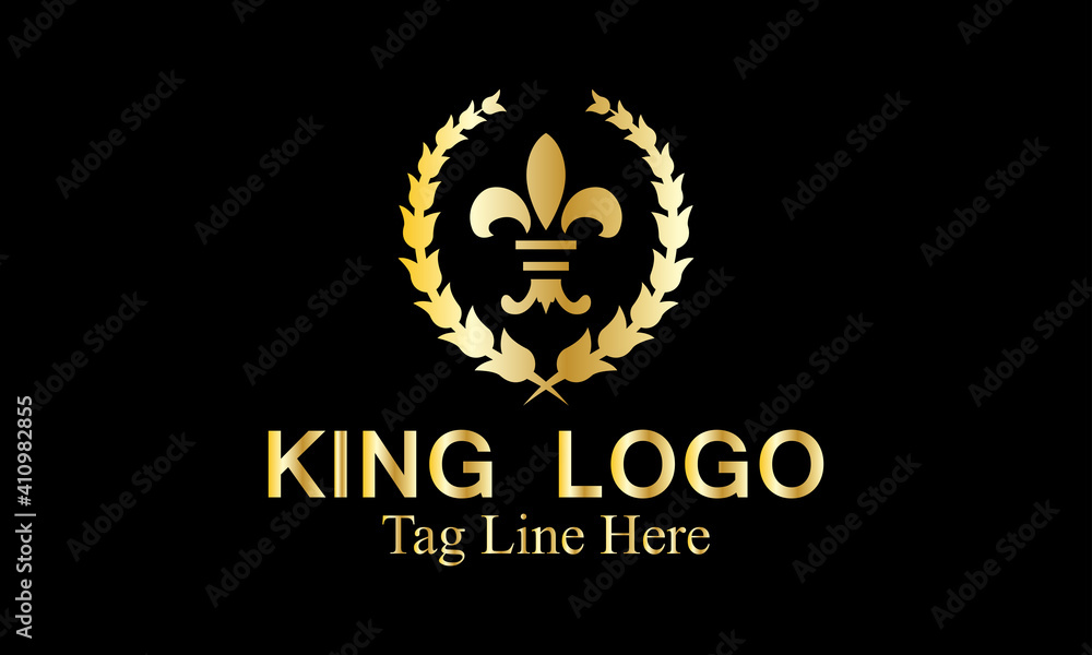 Naklejka illustration of an king logo design.