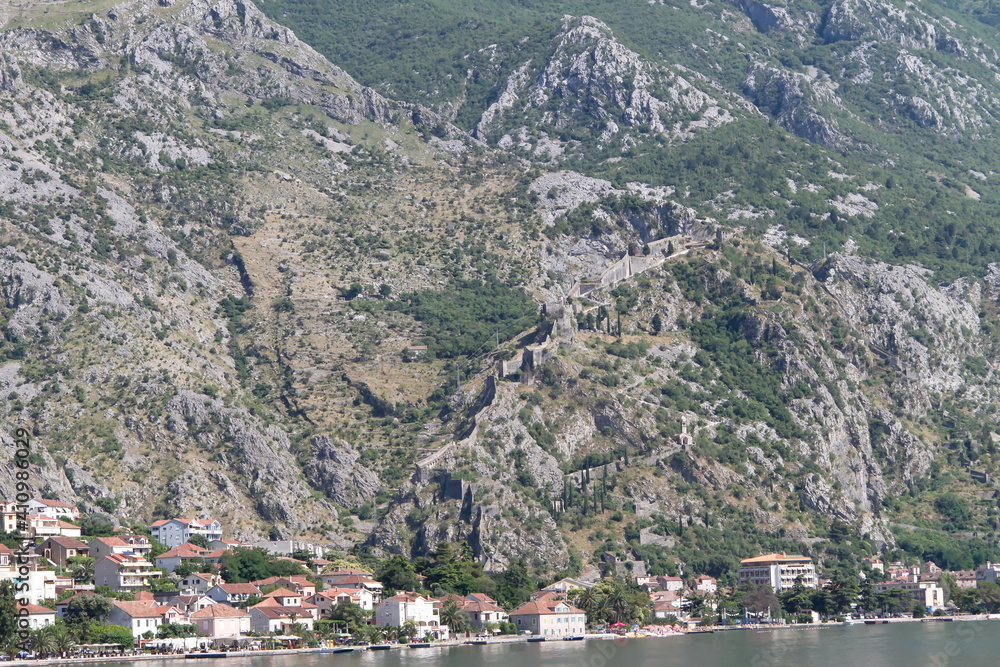 Montenegro Bay of Kotor boat view