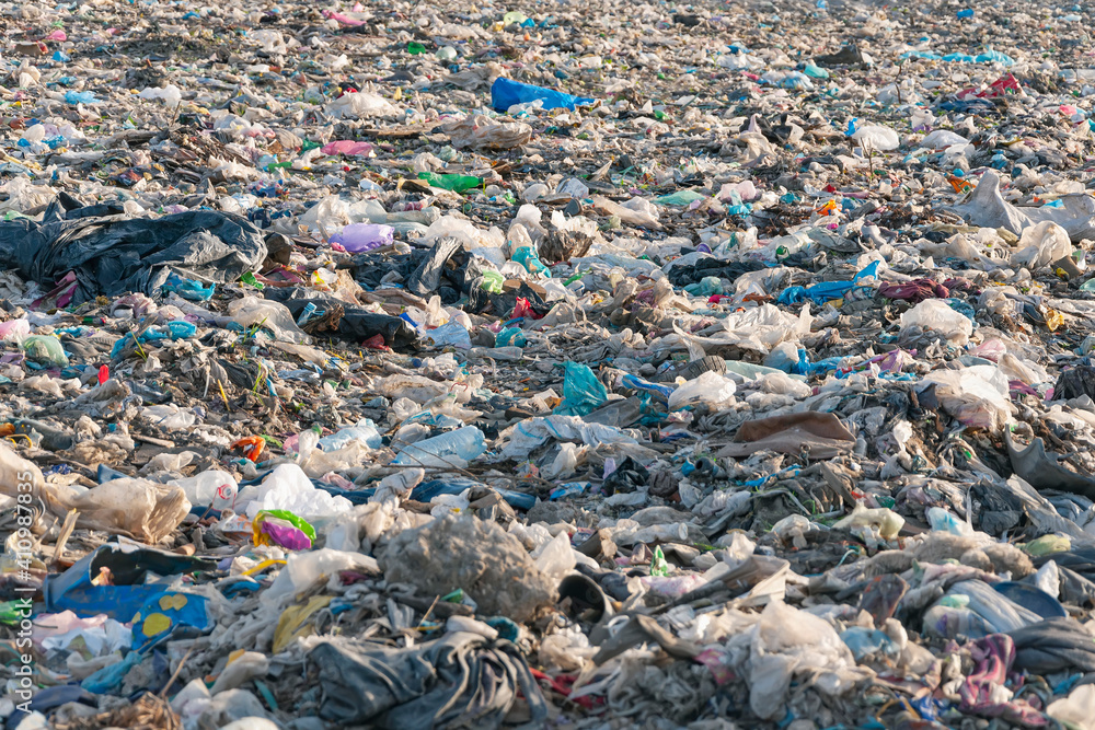 Huge landfill of garbage. (concept of ecology)