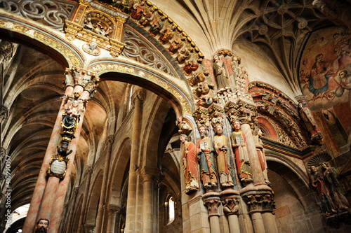 Slika na platnu Pórtico del Paraíso Catedral de San Martín en Ourense Orense, Galicia, España