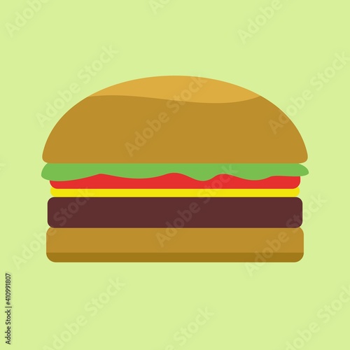 Hamburger, color illustration for websites, logos, banners, etc.