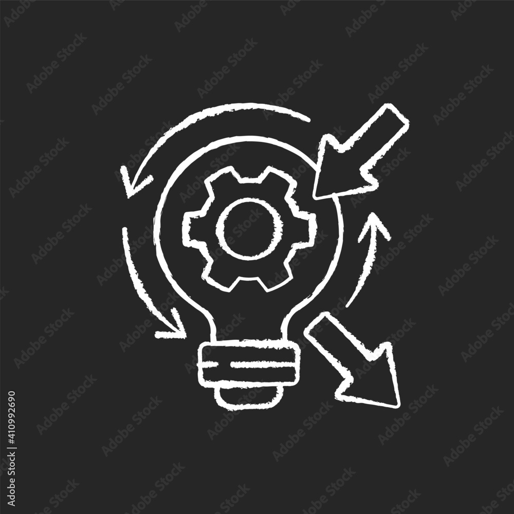 Reflection chalk white icons set on black background. High skill thinking and analysing. Creative critical thinking. Proffesional argumentation. Brainstorming. Isolated vector chalkboard illustration Reflection chalk white icons set on black background. High skill thinking and analysing. Creative critical thinking. Proffesional argumentation. Brainstorming. Isolated vector chalkboard illustration