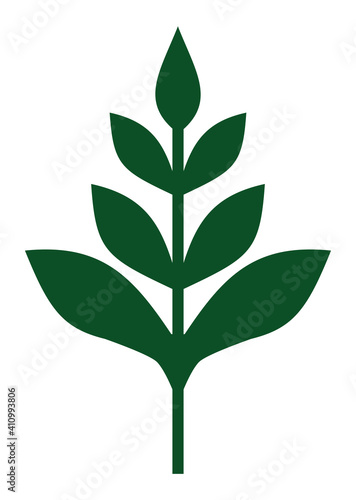 Wallpaper Mural Silhouette black twigs with leaves Torontodigital.ca