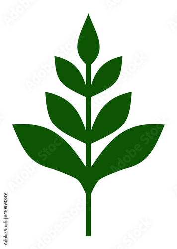 Wallpaper Mural Silhouette black twigs with leaves Torontodigital.ca