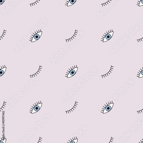 Abstract seamless sport eyes pattern for girls, boys. Creative sport vector pattern with psychodelic eyes. Funny eyes pattern for textile and fabric. Fashion sport style. Background for kids, girls