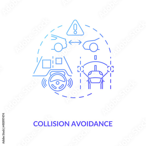 Photos Collision avoidance concept icon
