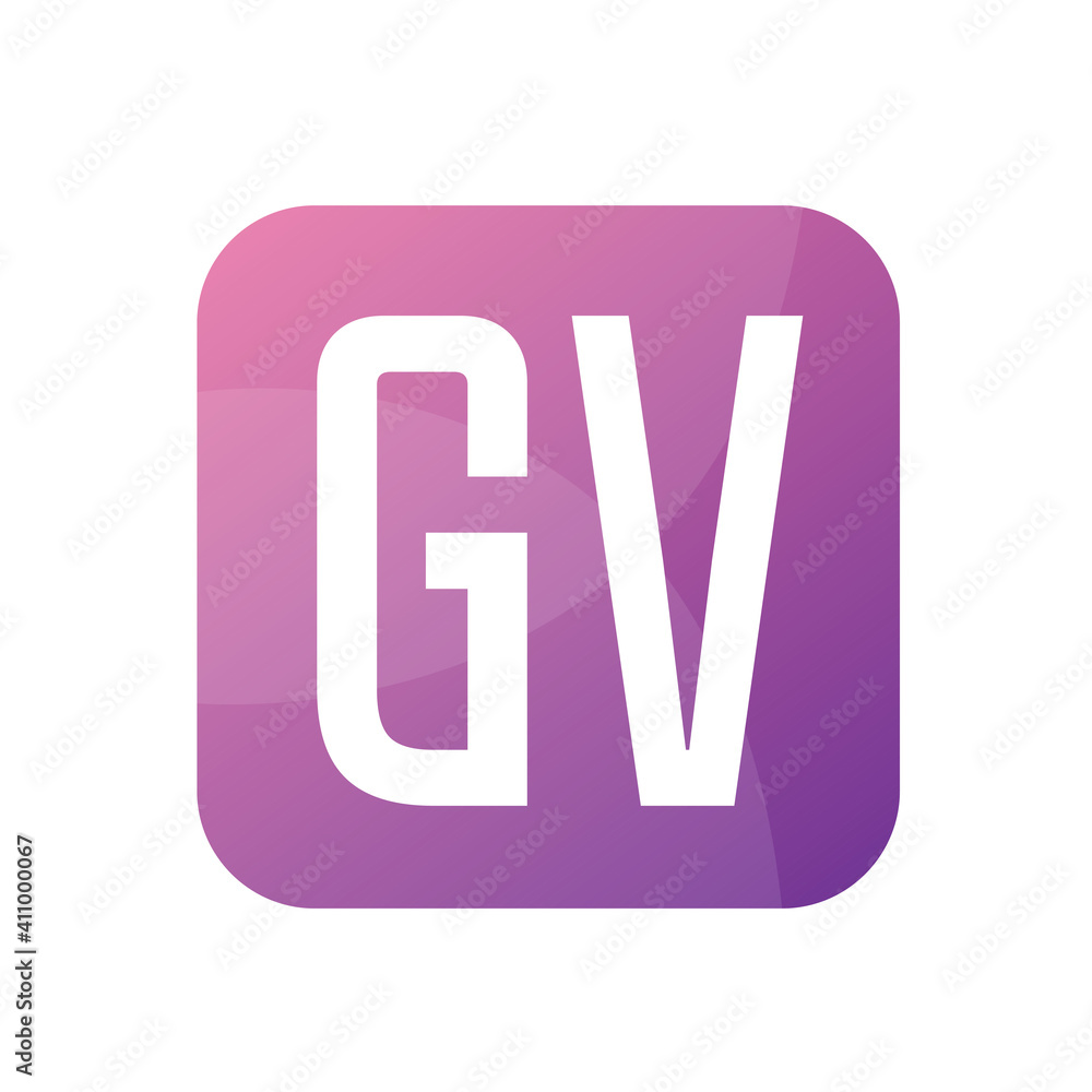 GV Letter Logo Design With Simple style GV Letter Logo Design With Simple style