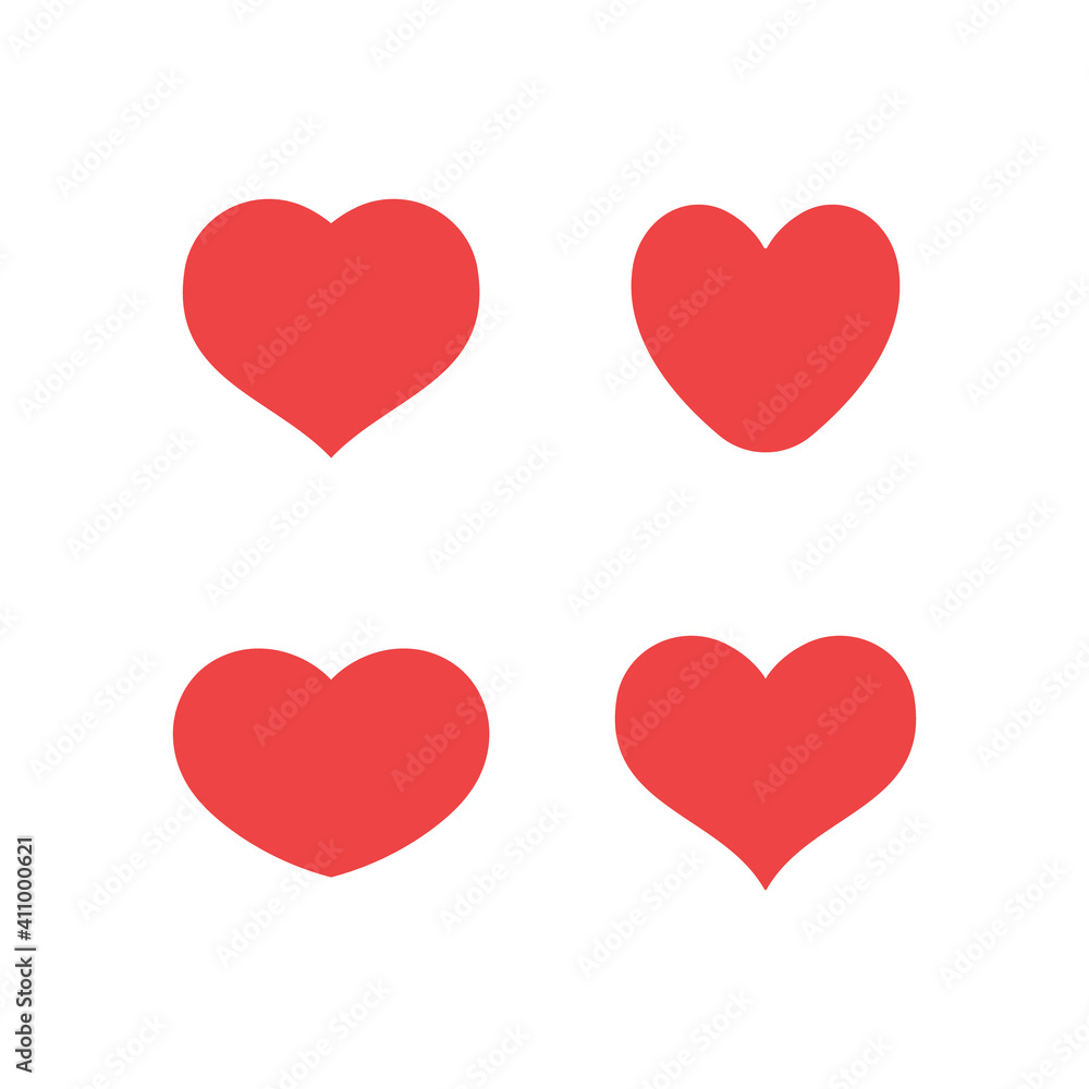 Heart icons collection. Vector designs in shape of hearts. Love , care and valentine's day symbol. Heart icons collection. Vector designs in shape of hearts. Love , care and valentine's day symbol.
