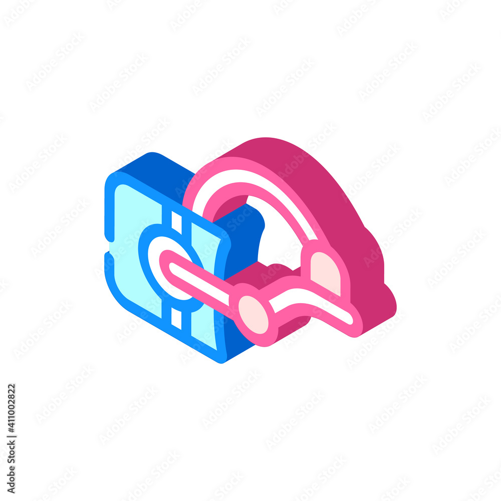 augemented reality mask design isometric icon vector illustration augemented reality mask design isometric icon vector illustration