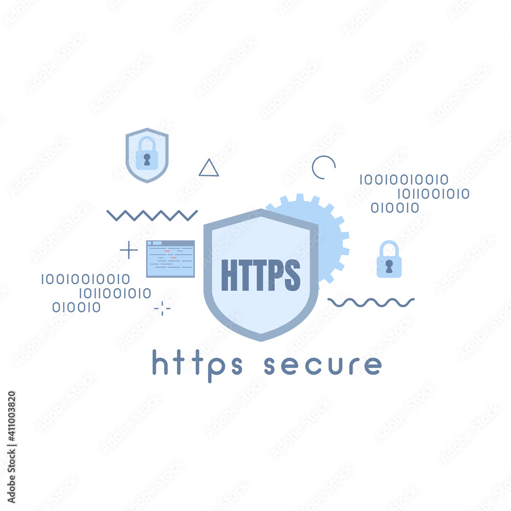 https secure icon vector illustration