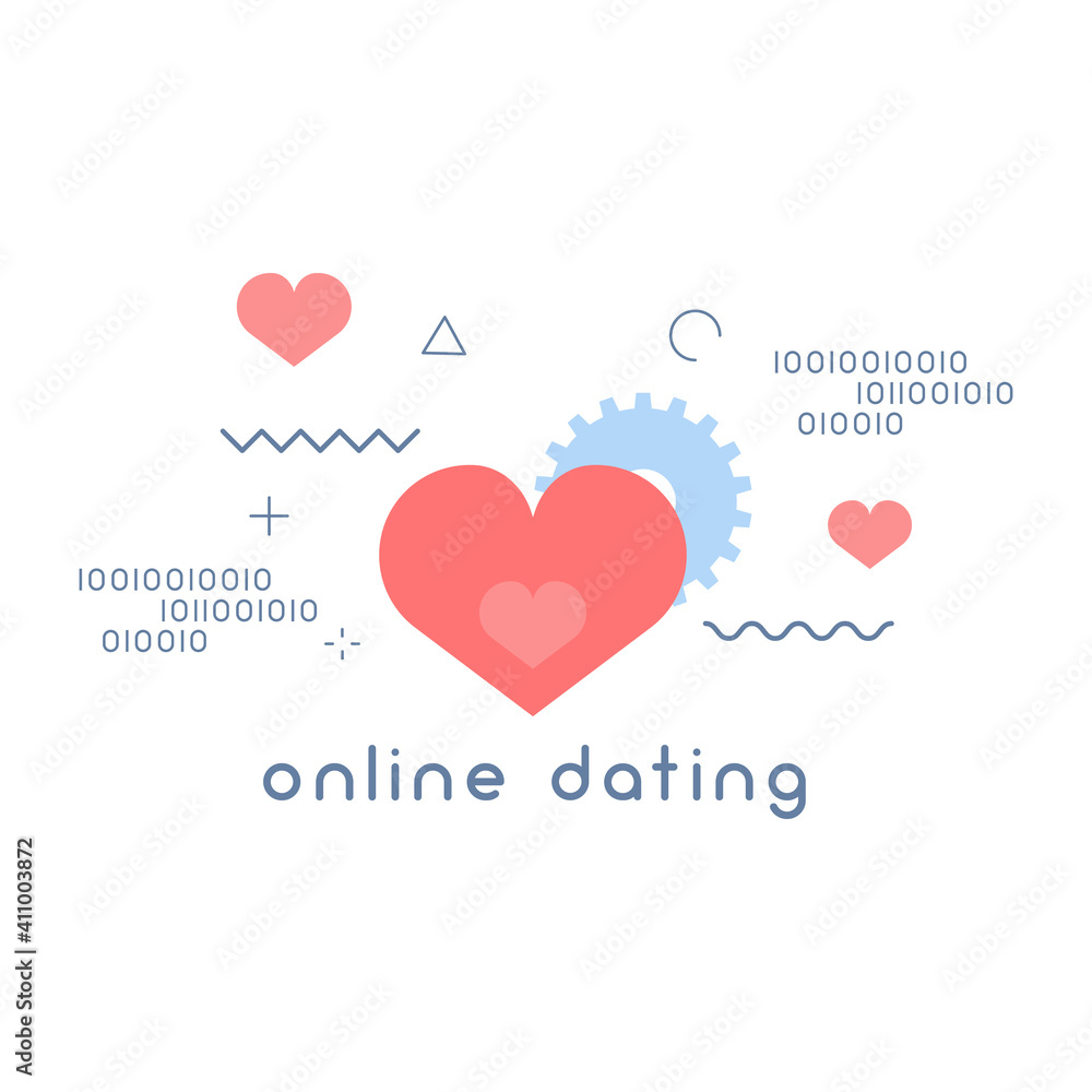online dating icon vector illustration