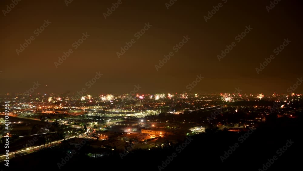Fireworks Time Lapse Los Angeles Fireworks Time Lapse Los Angeles