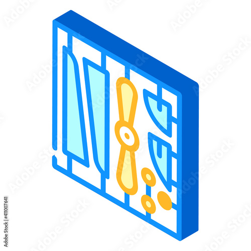 constructor model toy isometric icon vector illustration