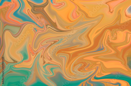 Abstract wallpaper and texture background, Colorful abstraction, Looks like a colorful flow of inks magic space, pattern ,orange and blue dominant.
