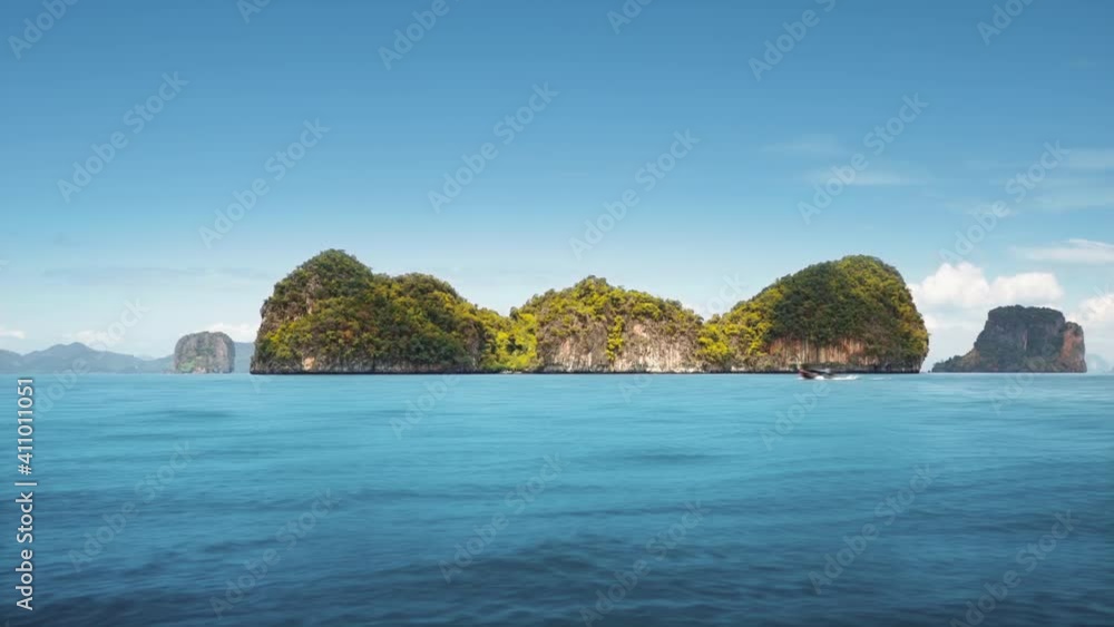 traditional boat and small islands in Krabi province, Thailand traditional boat and small islands in Krabi province, Thailand