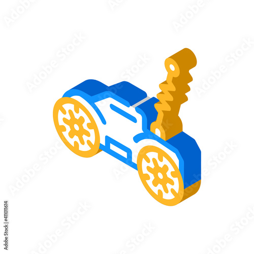 radio controlled car toy isometric icon vector illustration