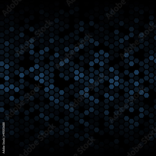 modern hexagon pattern texture, dark blue wallpaper © andreiuc88