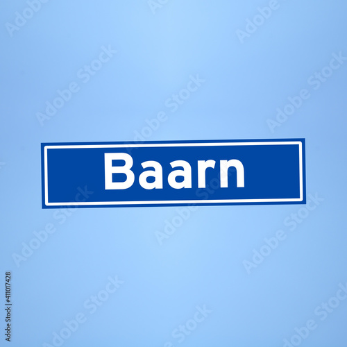 Baarn place name sign in the Netherlands photo