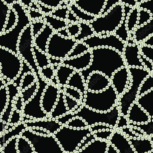 Creative background with pearls. Seamless vector illustration. 
