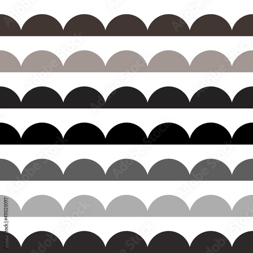 Simple scallop shape repeat pattern design