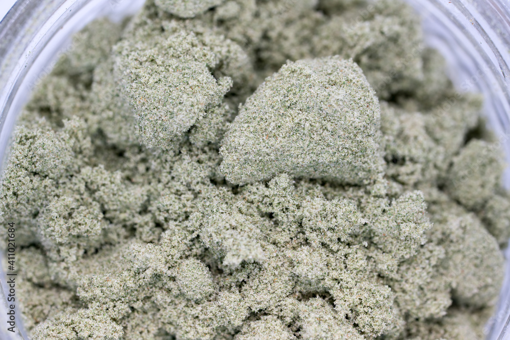 Dry Sift Hash, or Kief, derived from Cannabis Flower - obrazy, fototapety, plakaty 