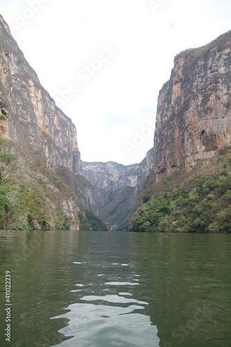 cliff over the river, in mexico