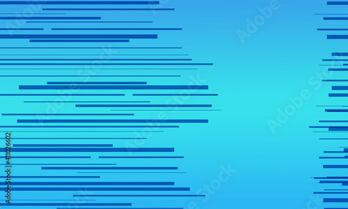 Horizontal blue lines of different sizes on a cyan blue background
