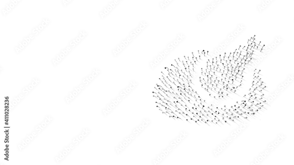 3d rendering of nails in shape of symbol of turkey with shadows isolated on white background 3d rendering of nails in shape of symbol of turkey with shadows isolated on white background