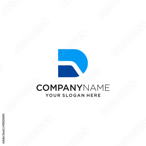 RD letter logo design idea. Modern concept, simple, bold and clean. Technology themed, but suitable for other businesses too.