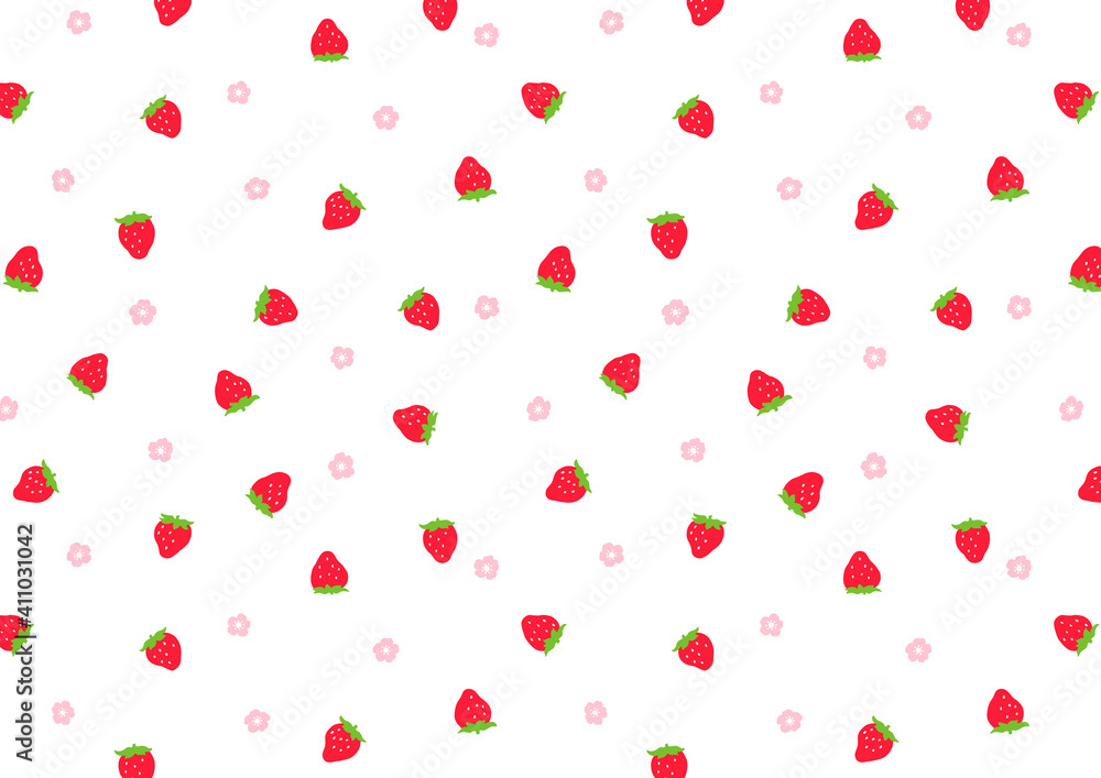 2wayいちご柄-白