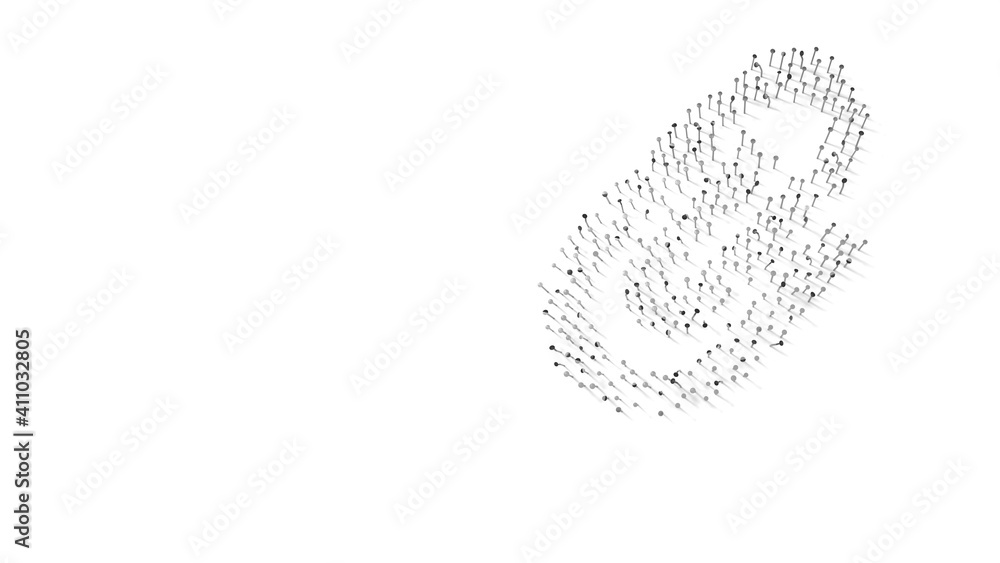 3d rendering of nails in shape of symbol of paperclip with shadows isolated on white background 3d rendering of nails in shape of symbol of paperclip with shadows isolated on white background