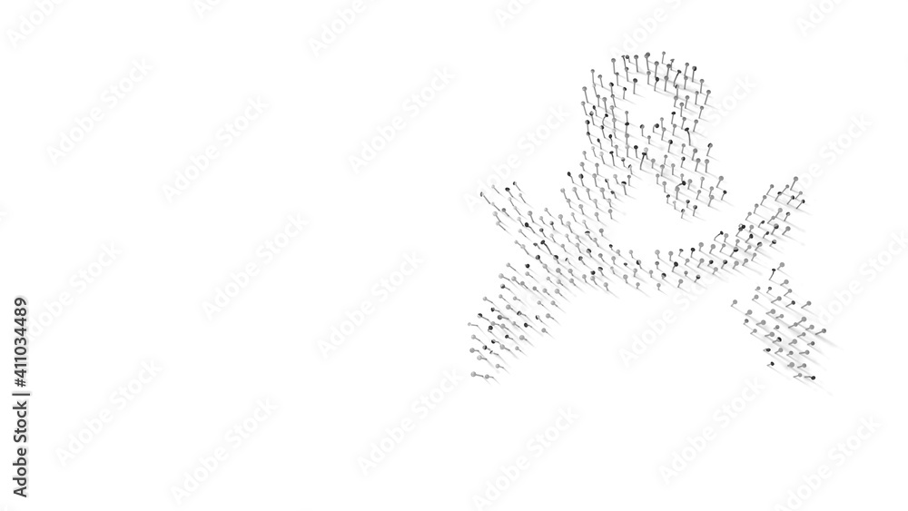 3d rendering of nails in shape of symbol of drafting compass with shadows isolated on white background 3d rendering of nails in shape of symbol of drafting compass with shadows isolated on white background