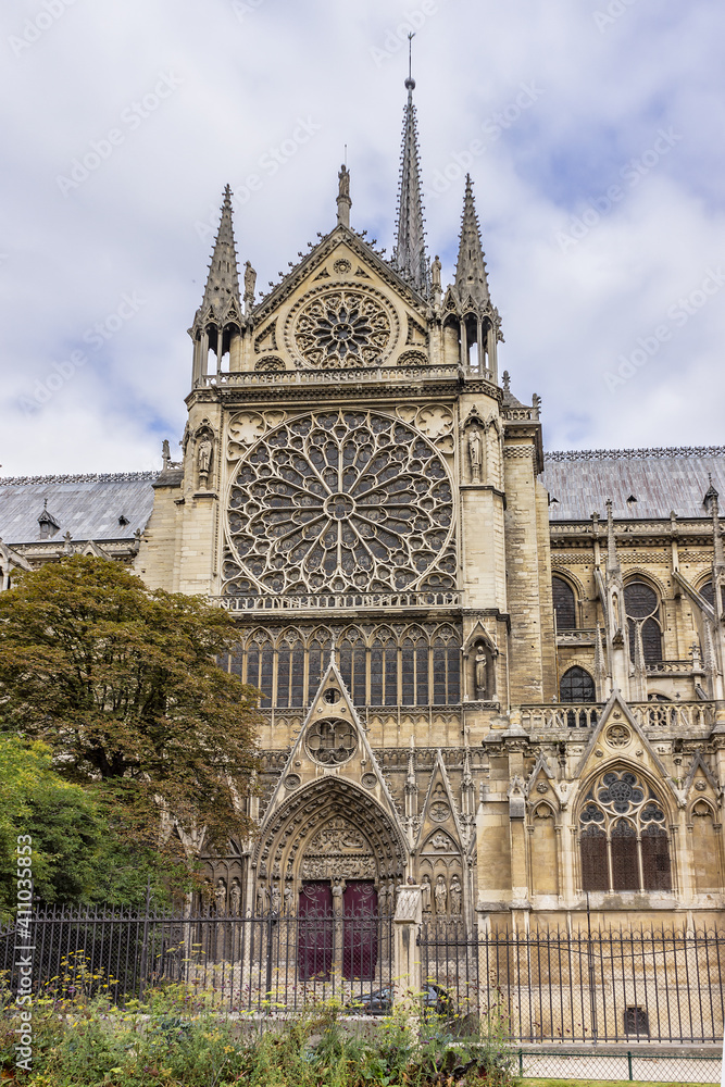 Obraz premium Fragment of Cathedral of Notre Dame de Paris (