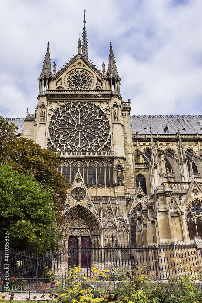 Obraz premium Fragment of Cathedral of Notre Dame de Paris (