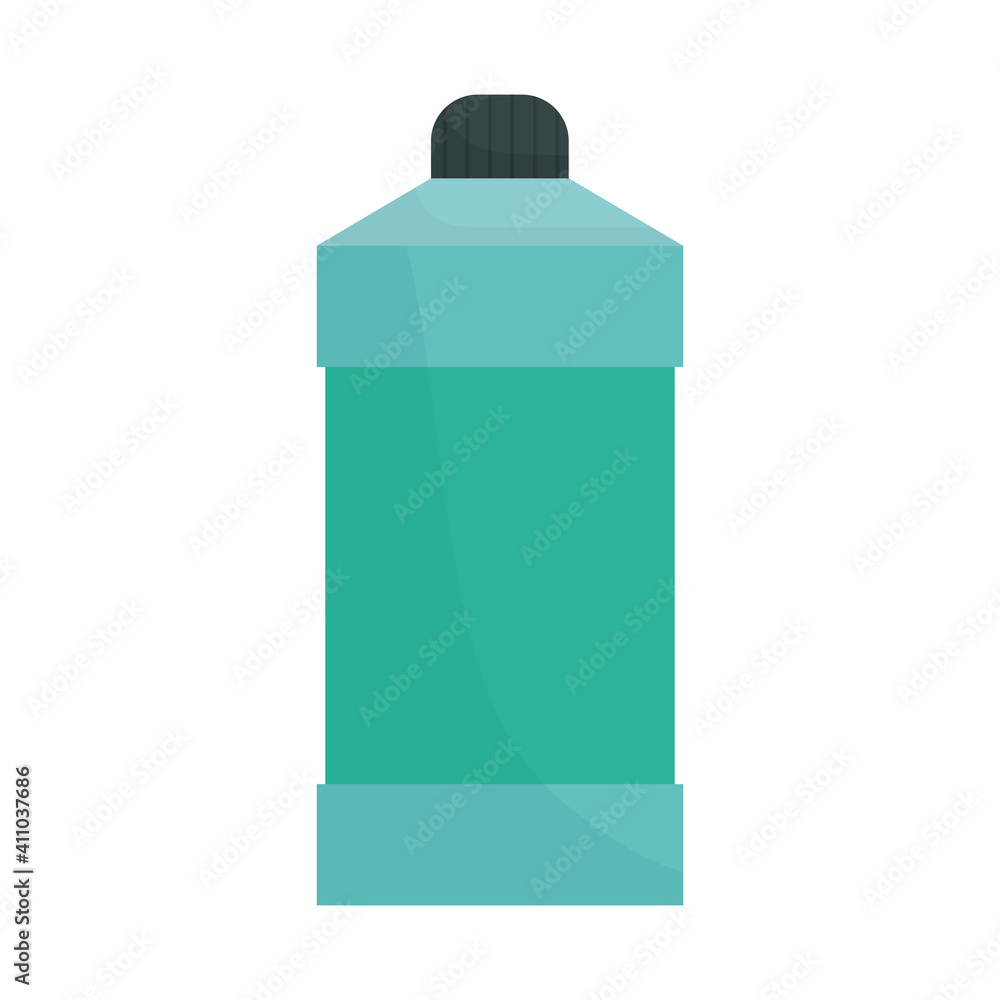 green detergent bottle on a white background