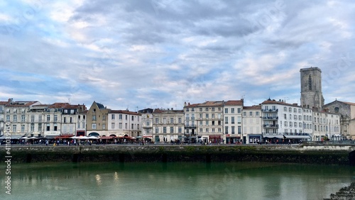 view of the old town of la rochelle by the harbour