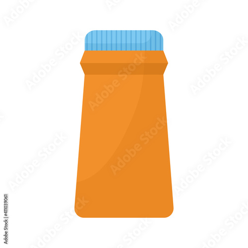 washing powder on a white background