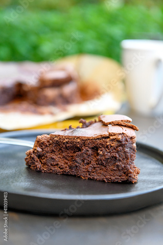 chocolate pie. Breakfast for tea