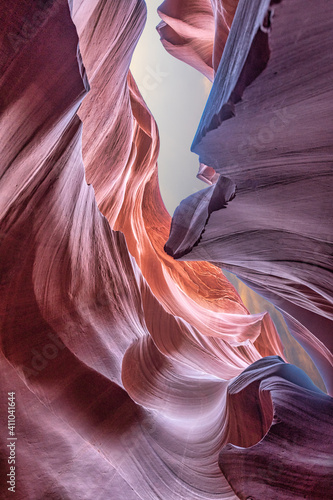 Art Antelope Canyon, Arizona, USA - abstract background. Beauty and travel concept.